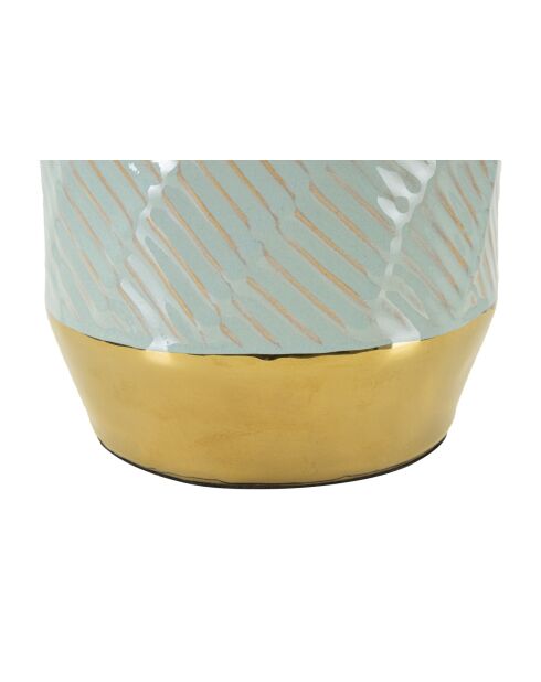 Lampe de table Cape Town bleu/doré - 30x47 cm