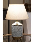 Lampe de table Cape Town bleu/doré - 30x47 cm