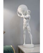 Statua Atlas bianca - 18x12,5x50 cm