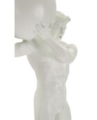 Statua Atlas bianca - 18x12,5x50 cm