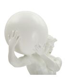 Statua Atlas bianca - 18x12,5x50 cm