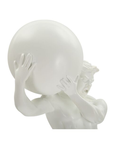 Statua Atlas bianca - 18x12,5x50 cm