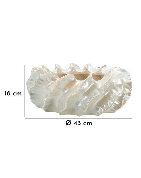 Cache-pot Personnel nacré - 43x16 cm