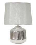 Lampe de table Lucina blanc/argenté - 20x29 cm