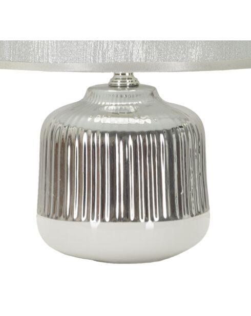Lampe de table Lucina blanc/argenté - 20x29 cm