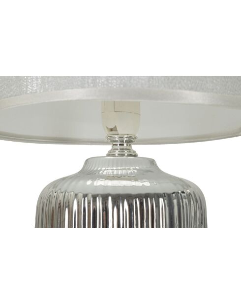 Lampe de table Lucina blanc/argenté - 20x29 cm
