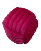 Softy Fuchsia fluwelen poef - 45x45x45 cm