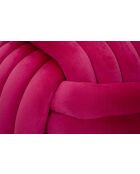 Softy Fuchsia fluwelen poef - 45x45x45 cm