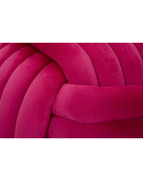 Softy Fuchsia fluwelen poef - 45x45x45 cm