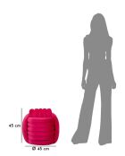 Softy Fuchsia fluwelen poef - 45x45x45 cm