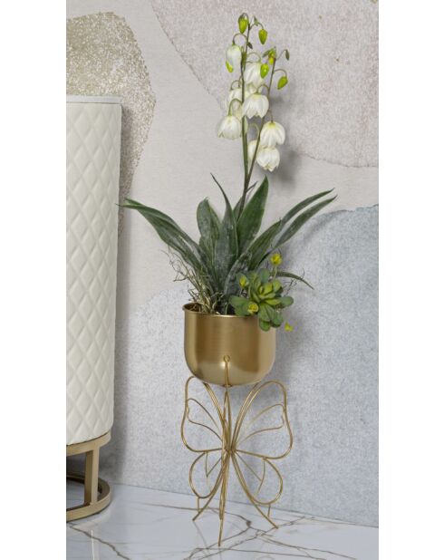 Soporte para ollas dorado Farfy - 22x45 cm