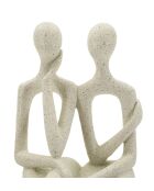 Par de figuras Stons, color crema, 11,5 x 9 x 25 cm