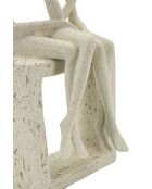 Par de figuras Stons, color crema, 11,5 x 9 x 25 cm