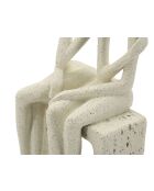 Par de figuras Stons, color crema, 11,5 x 9 x 25 cm