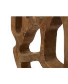 Scultura Lubang in teak marrone - 25x10x38 cm