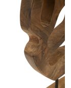 Scultura Lubang in teak marrone - 25x10x38 cm