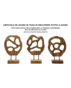 Scultura Lubang in teak marrone - 25x10x38 cm