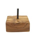 Scultura a cuore in teak marrone - 10x10x25 cm