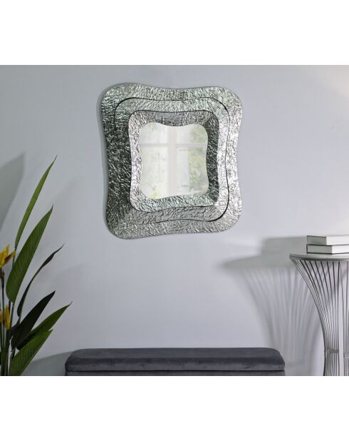 Specchio da parete Aury Square Silver - 74x7x79 cm