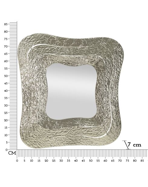 Specchio da parete Aury Square Silver - 74x7x79 cm
