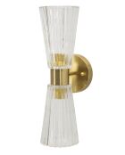 Applique Murale Prague dorée - 11x16x40 cm