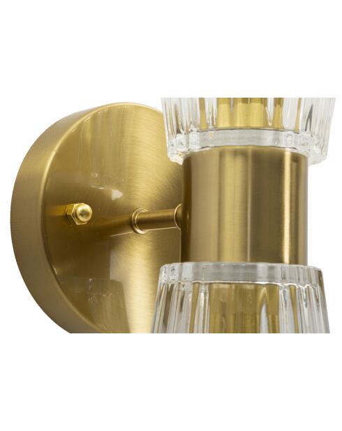 Applique Murale Prague dorée - 11x16x40 cm