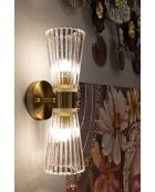 Applique Murale Prague dorée - 11x16x40 cm