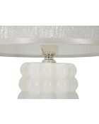 Lampe de table Dentelle blanc/argenté - 23x33 cm