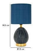 Lampe de table Flavi Bleue - 15x30,5 cm