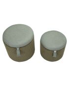 2 grüne Sitzpuffs Bozen mit Stauraum