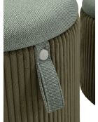 2 grüne Sitzpuffs Bozen mit Stauraum