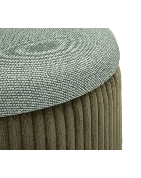 2 groene Bolzano poefs met opbergruimte