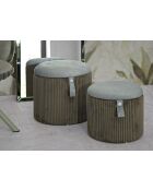 2 grüne Sitzpuffs Bozen mit Stauraum