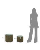 2 grüne Sitzpuffs Bozen mit Stauraum