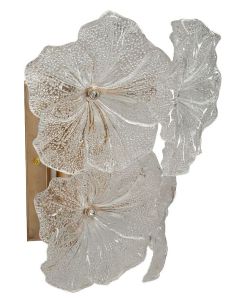 Applique Murale Ibiscus transparente - 33x17x28 cm