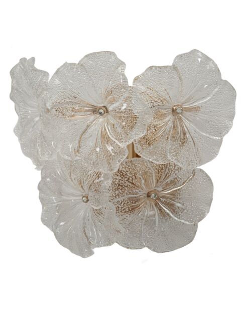 Applique Murale Ibiscus transparente - 33x17x28 cm