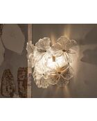 Applique Murale Ibiscus transparente - 33x17x28 cm