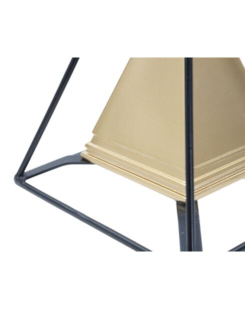 Decorazione piramidale dorata - 15x15x21 cm