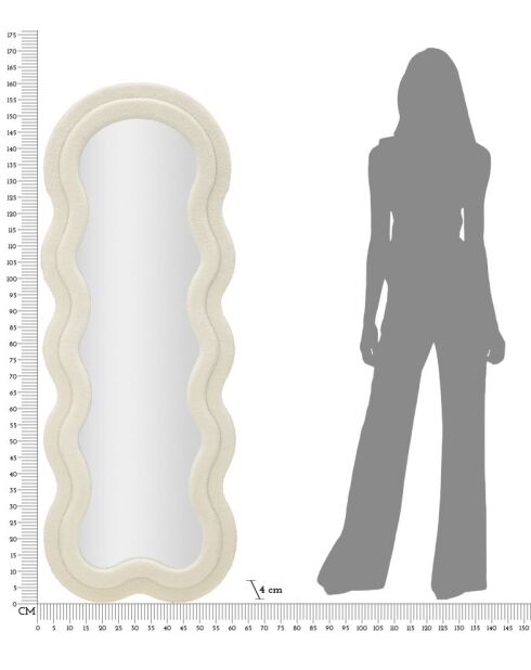 Miroir Teddy Crème - 60x4X160 cm