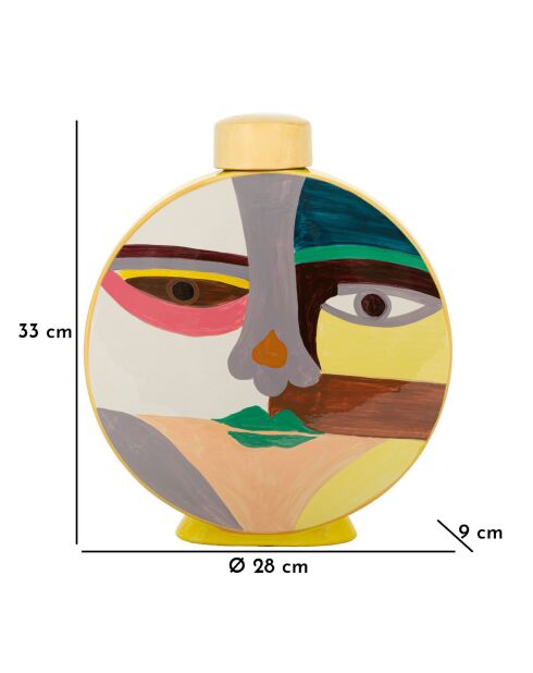 Vase Piccassy multicolore - 28x9X33 cm