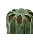 Vase Cactus multi trous vert - 11,5x23,5 cm