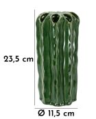 Vase Cactus multi trous vert - 11,5x23,5 cm