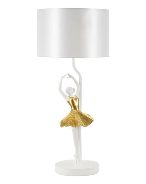 Lampe de table Danseuse doré/blanc - 28x64 cm
