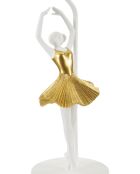 Lampe de table Danseuse doré/blanc - 28x64 cm