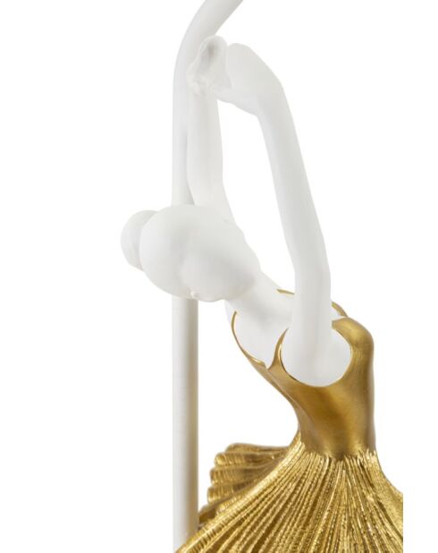 Lampe de table Danseuse doré/blanc - 28x64 cm