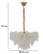 Lustre Ibiscus transparent - 47x30-73 cm