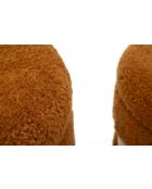 2 Sitzsäcke mit Stauraum aus Plüsch Saint-Moritz Brown