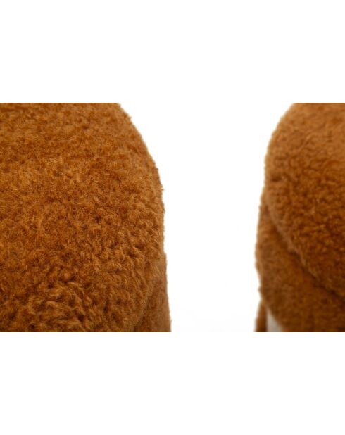 2 Sitzsäcke mit Stauraum aus Plüsch Saint-Moritz Brown