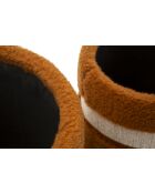 2 Sitzsäcke mit Stauraum aus Plüsch Saint-Moritz Brown