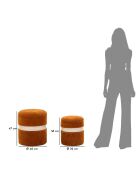 2 Sitzsäcke mit Stauraum aus Plüsch Saint-Moritz Brown